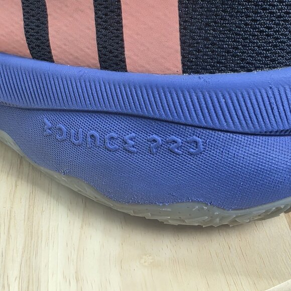 Mens Size 12 - Adidas Dame 8 EXTPLY Basketball Shoes Blue/Coral/Black Gym Court - Picture 8 of 10